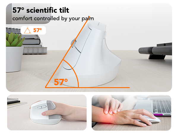 57° wireless ergo mouse