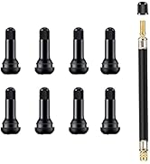 Z-oneMart 8 Pcs TR413 Tubeless Valve Stems,Tire Valve Stems,Rubber Valve Stem Caps,Snap-in Valve ...