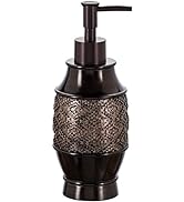 Creative Scents Brown Soap Dispenser for Bathroom - Decorative Lotion Dispenser with Durable Matc...