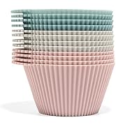 The Silicone Kitchen Reusable Silicone Baking Cups Silicone Muffin Liners for Cupcakes - BPA Free...
