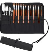 ECHSRT Paint Brush Holder Roll Up Case Storage for Artist Acrylic Oil Watercolor, Holders and Org...