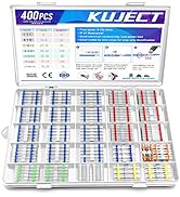 Kuject 400PCS Solder Seal Wire Connectors, 26-8 AWG Self-Solder Heat Shrink Butt Connector Solder...