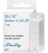 Shelly BLU RC Button 4 ZB, Smart Bluetooth & Zigbee-operated 4 Button Remote Controller, Home Aut...
