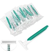 Xuezoioy Disposable Razors Bulk Pack of 50,GreenTravel Bulk Razors Single Use Individually Wrappe...
