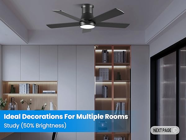 modern ceiling fan with light for study