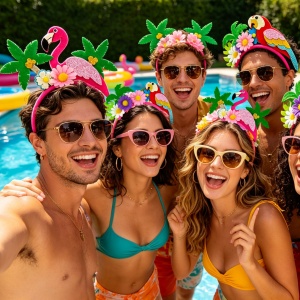 pool party headbands
