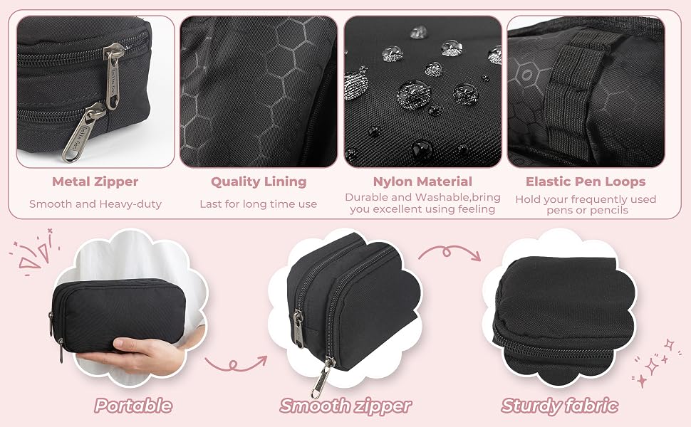 Black pencil pouch