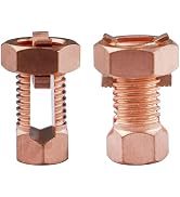 Bntyok 2PCS Split Bolt Wire Connector High Strength Copper Wire Grounding Clamps for Completing G...