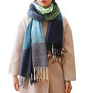 Loritta Womens Scarf Fashion Long Plaid Shawls Wraps Big Grid Winter Warm Lattice Large Scarves G...