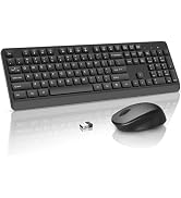 Omobolanle Wireless Keyboard and Mouse Combo,Full Size Quiet Bluetooth Keyboard and Mouse, 2.4GHz...