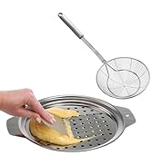 Stainless Steel Spaetzle Maker Lid with Scraper - Stainless Steel Spider Strainer Skimmer Spoon P...
