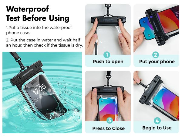 Waterproof test before using