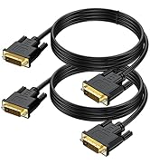 URELEGAN DVI to DVI Cable 6 Feet 2-Pack, DVI to DVI-D 24+1 Cable Male to Male Digital Video Monit...