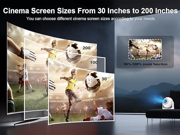 Mini Portable Projector with WiFi and Bluetooth