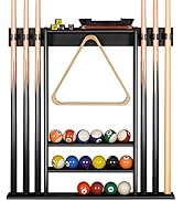 XCSOURCE Pool Cue Rack Only, Pool Stick Holder Wall Mount, Pool Billiard Stick + Ball Set Wall Cu...