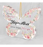 Pink Floral Butterfly Keepsake Decoration, Perfect Multi-Occasion Gift for Stepmother and Stepmom...