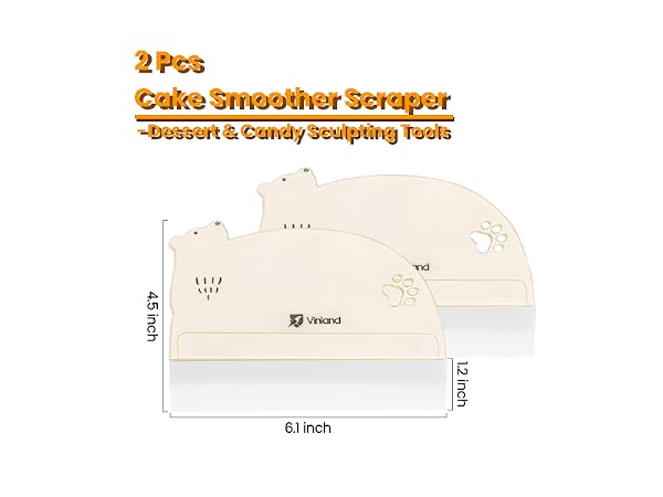 2 Pcs Cake Smoother Scraper