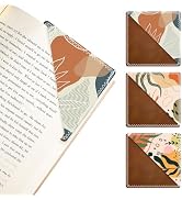 3 Pieces Leather Bookmarks, Personalized & Cute Book Accessories for Reading Lovers, Page Markers...