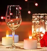 idyl light Rechargeable Tea Lights with Remote Timer, Flickering Working 55 Hours Waterproof Led ...