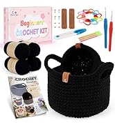 27PCS Crochet Basket Kit for Beginners (L&S), Complete Crochet Kit Include Instruction Beginner-F...
