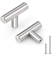Probrico 20Pack|Stainless Steel Modern Cabinet Knobs, Single Hole Drawer Pulls Kitchen Cupboard T...