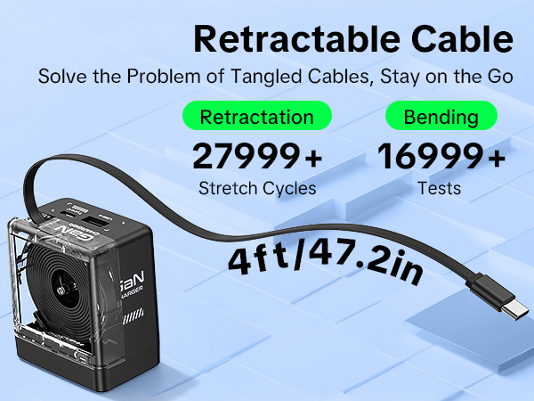 Retractable phone charger