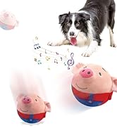 Active Moving Pet Plush Toy, Interactive Dog Toys for Dogs, Squeaky Moving Dog Ball Toy, Washab...