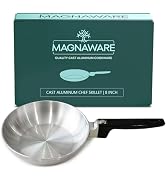 MAGNAWARE 8-Inch Chef Skillet – Quick & Even Heat Distribution – Lightweight Cast Aluminum Frying...