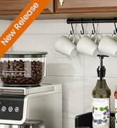Homode Coffee Syrup Organizer Rack, 3-Tier Syrup Holder Stand with 35 K Cup Storage Drawer, 8 Bot...
