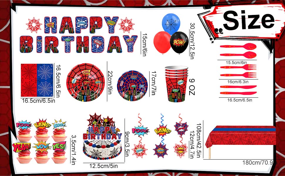 spider birthday party supplies