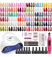 YALSYNY NAIL POLISH KIT with U V Lamp and Drill Starter Kit 36 Colors Gel Nail Polish Nail Art Ge...