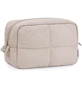 Narwey Puffy Makeup Bag for Travel Women Girl, Quilted Makeup Bag Cosmetic Bag, Cute Puffer Make ...