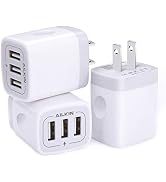 Wall Charger, USB Charger Adapter, 3.1A/3Pack Muti Port Fast Charging Station Power Charge Base B...