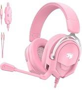 IYGR K98 Wired Gaming Headset, Durable Aluminum Frame Gaming Headset with Memory Earmuffs, 50mm D...
