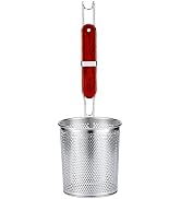 Tenta Kitchen Micro-Perforated Stainless Steel Pasta Basket Mesh Spider Food Dumpling Noodle Stra...