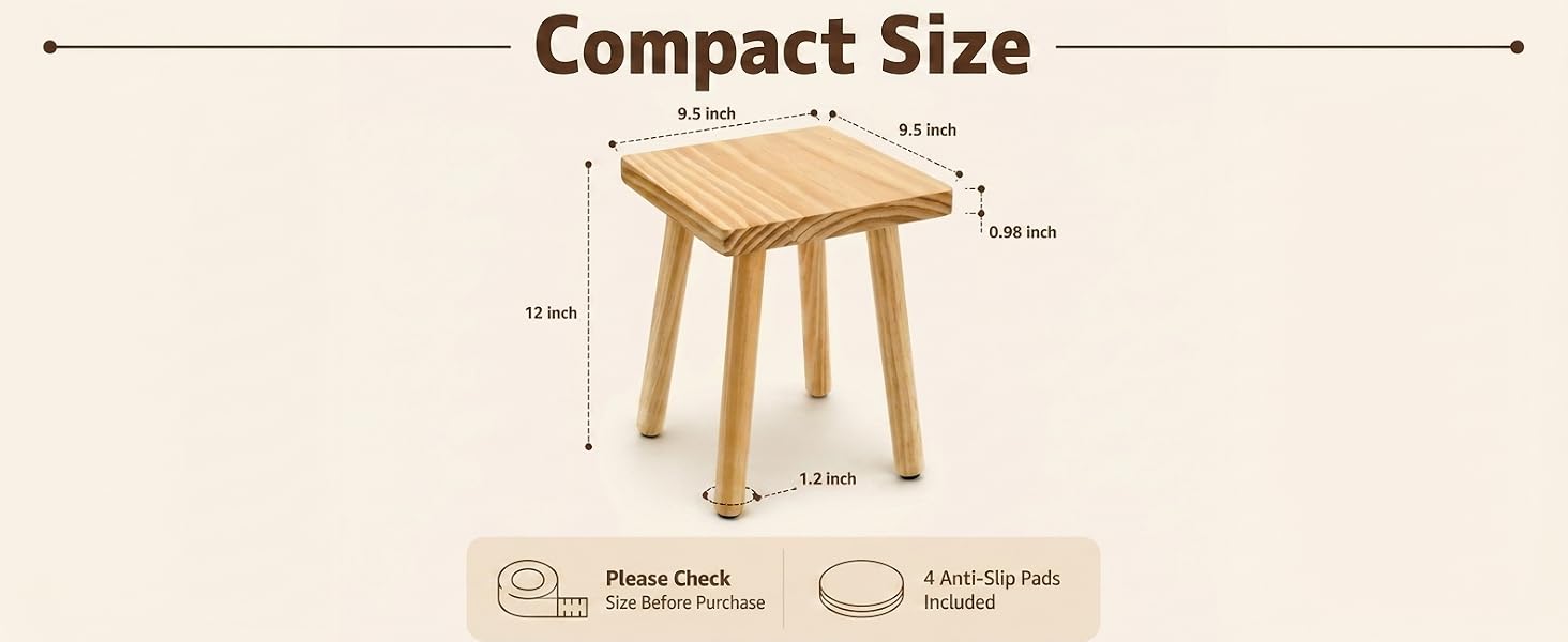 solid wooden step stool