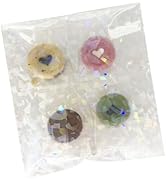 PABCK 100 Pieces Plastic Self Adhesive Bags Clear Cellophane Candy Cookies Bag 2.36x2.36+0.79 inc...