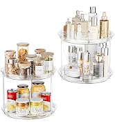 LAMU 2 Tier Lazy Susan Turntable Organizer for Cabinet, 9'' Rotating Spice Rack for Kitchen, Pant...
