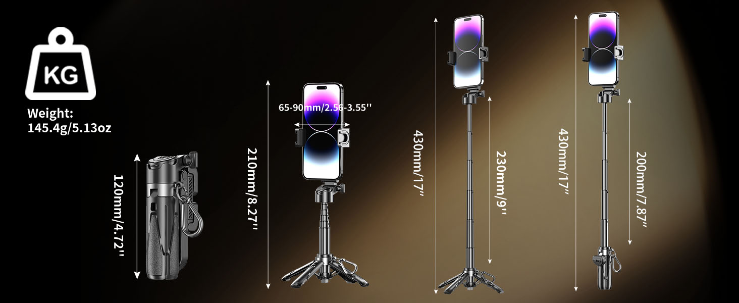 Mini selfie sticks of different forms and sizes
