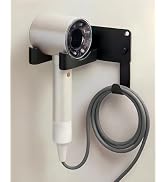Hair Dryer Holder, Aluminum Alloy Blow Dryer Holder with Adhesive/Screw Installation, Universal H...