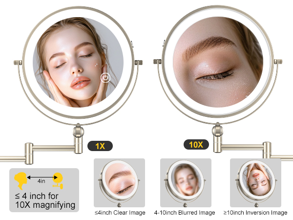 Wall Mounted Lighted Makeup Mirror