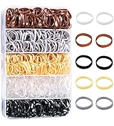 Elastic Hair Bands, YGDZ 5 Colors 600 pcs Mini Hair Rubber Bands with Organizer Box, Elastic Hair...