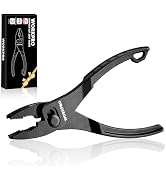 WORKPRO 4 Inch Slip Joint Pliers, High-Toughness Alloy Steel Adjustable Pliers with Two-Position ...