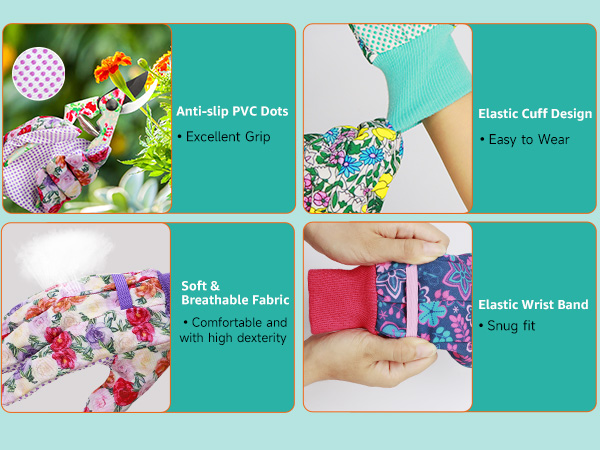 soft and breathable gardening gloves