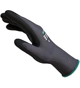 safedenn Super Comfort Work Gloves - MicroFoam Nitrile Coated, Non-Slip & Touch Screen Compatible...