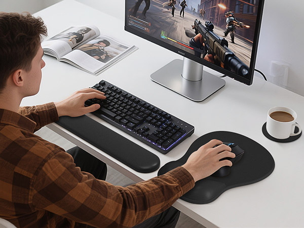 wrist support for keyboard and mouse