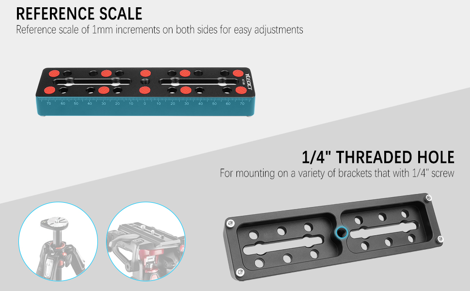 Yueoct AT-08 160mm 6.3 Rail Bar Mounting Plate Vixen Style Dovetail Saddle Telescope Adapter Mount