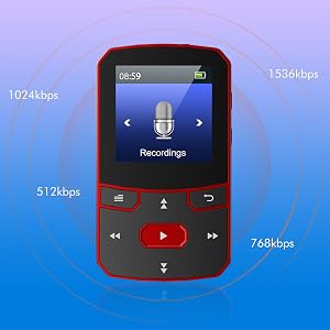 digital audio player Bluetooth mp3 player clip sport small mp3 player with voice recorder recording