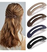 Atoden Flat Barrettes Clips for Thick Thin Fine Hair 4Pcs Large French Barrette Matte Hair Slides...