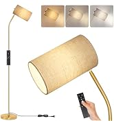 Ldeco Gold Floor Lamp for Living Room with Remote,Remote Custom Color Temperature & Brightness, S...